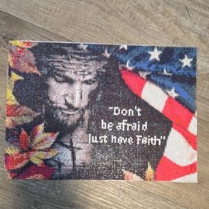 Jesus Flag Faith Full Canvas Finished Diamond Painting Wall Decor New